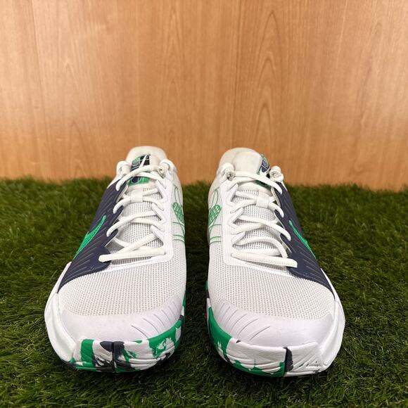 Nike Zoom Challenge White Thunder Blue Green Tennis Shoes FQ4154-101 Men\'s Sz 8